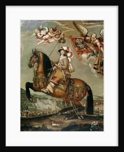 Equestrian portrait of Alberte Barbe d'Ernecourt by Claude Deruet