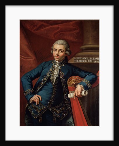 Portrait of german composer and harpist Philip Joseph Hinner by Angelo Crescimbeni