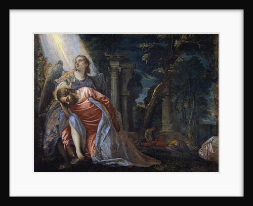 Christ in the garden supported by an angel by Paolo Veronese