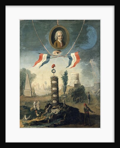 Revolutionary Allegory : Portrait of Jean Jacques Rousseau by Jeaurat de Bertry