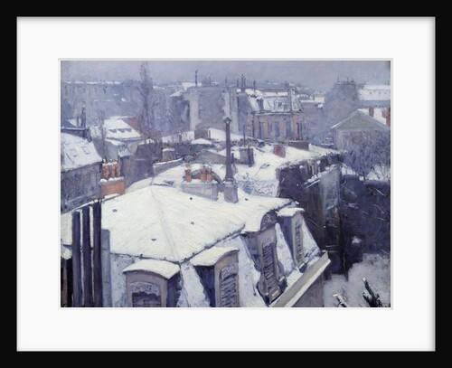 View of Roofs (with snow) in Paris by Gustave Caillebotte
