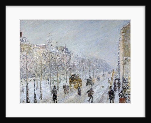 Parisian Boulevard under snow by Camille Pissaro