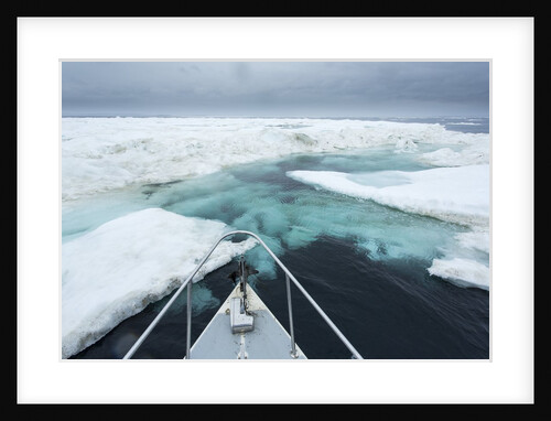 Expedition Boat and Sea Ice, Hudson Bay, Nunavut, Canada by Anonymous