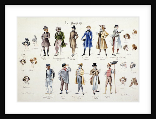Several characters of the opera "La boheme" by Anonymous