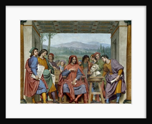 Lorenzo the Magnificent with the major artists of the time by Ottavio Vannini