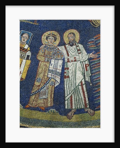 Mosiac of Praxedes and St Paul in Basilica di Santa Prassede by Anonymous