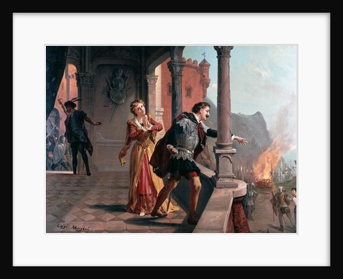 Scene of the opera "Il trovatore" (The troubadour) by Anonymous