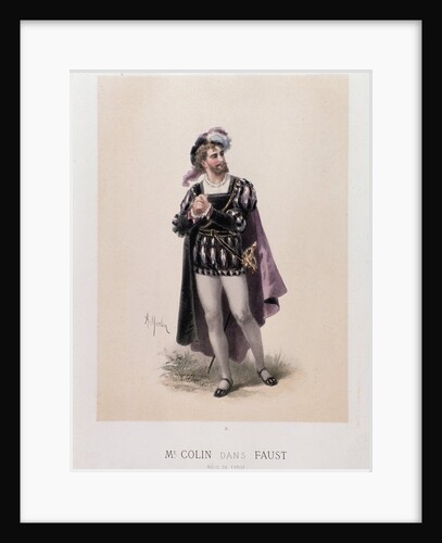 Portrait of Mr Colin as Faust in "Faust" opera by Charles Gounod
