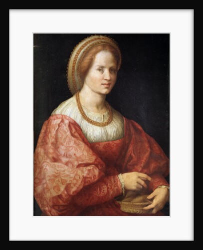 Portrait of a Woman with a Basket of Spindles by Pontormo