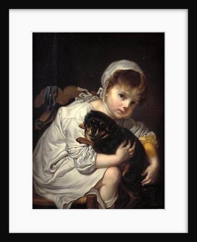 Girl with a Small Dog by Jean-Baptiste Greuze
