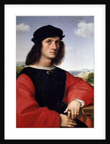 Portrait of Agnolo Doni - oil on panel by Raphael