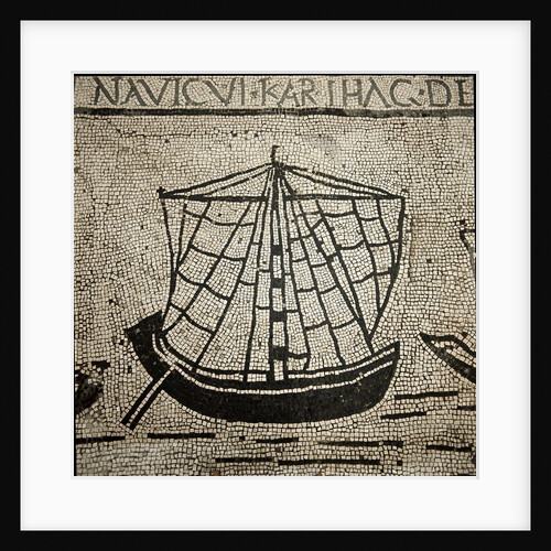 Roman ship goods - Pavement mosaic by Anonymous