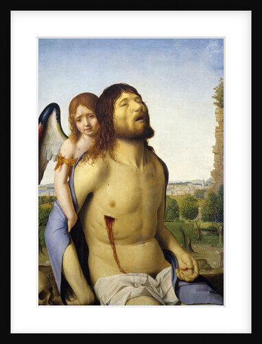 The dead Christ supported by an angel by Antonello da Messina