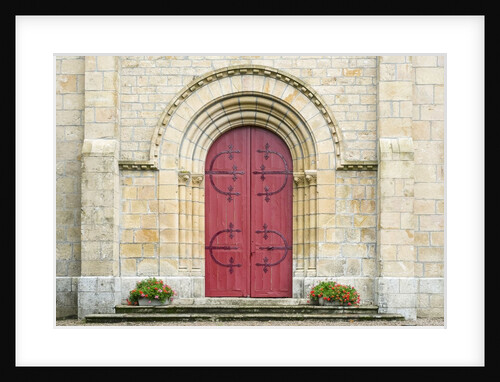 Red Church Door France by Anonymous