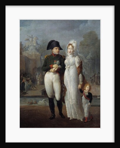 Portrait of Napoleon I and Marie Louise with their son by Anonymous