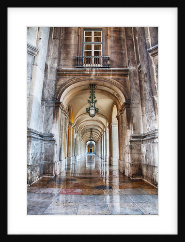 Columns of the Arcade of Commerce Square with reflections by Anonymous
