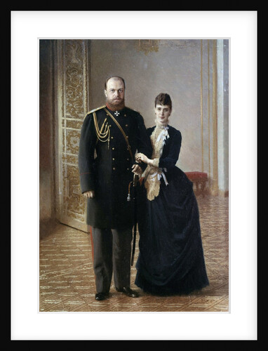 Portrait of Tsar Alexander III of Russia with his wife Maria Fedorovna by Ivan Nikolaevich Kramskoi