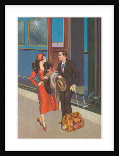 Twenties Couple on Train Platform by Anonymous