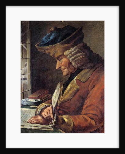 Portrait of Voltaire in His Study French School painting by Anonymous