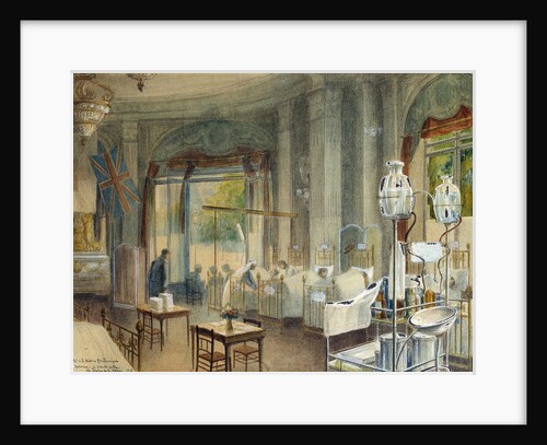 View of the great hall of the British hospital at the Hotel Astoria by Charles Igounet De Villiers