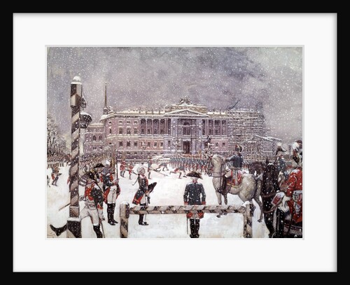 Military Parade in front of Mikhailovsky Palace, St. Petersburg by Anonymous