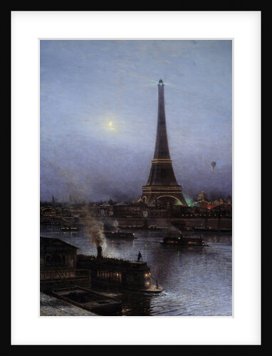 Eiffel Tower at Night, 1889 by Alexei Petrovich Bogoliouboff