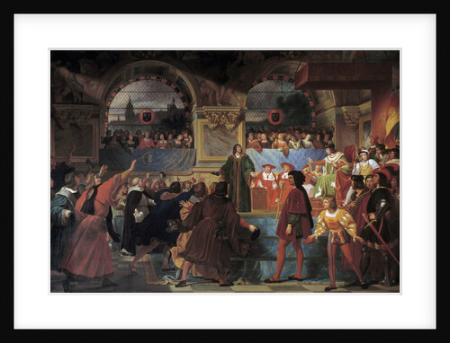 Louis XII proclaimed Father of the People at The States-General of Tours by Jean Louis Bezard