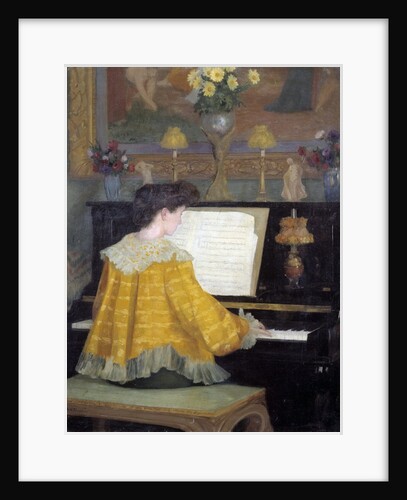 Young Woman at the Piano by Francois Gauzi