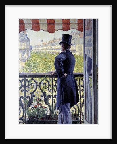 The man on the balcony by Gustave Caillebotte