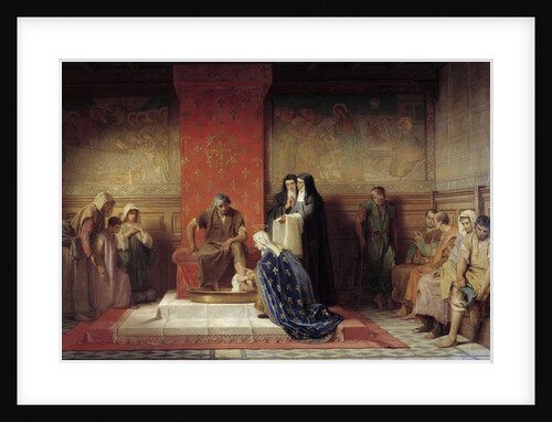 St. Elizabeth of France washing the feet of the Poor by Desire Francois Laugee