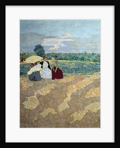 Public Gardens : The nannies, the conversation and the red parasol by Edouard Vuillard