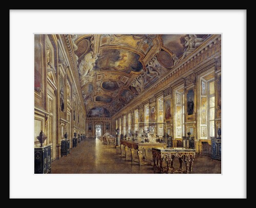 View of the Grand Galerie of Apollon in the Louvre Museum by Victor Duval