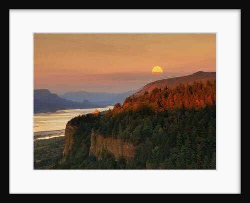 Moonrise over Columbia River Gorge by Anonymous