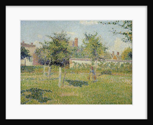 Woman in a Meadow at Eragny by Camille Pissarro