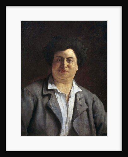 Portrait of Alexandre Dumas pere by Charles Alphonse Bellay