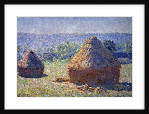 Haystacks, end of the summer - by Claude Monet