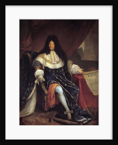 Louis XIV Holding a Plan of the Maison Royale de Saint-Cyr by Nicolas Rene Jollain the Older