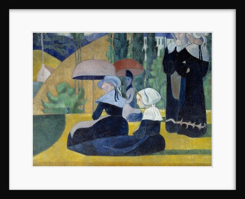 Breton women with umbrellas by Emile Bernard