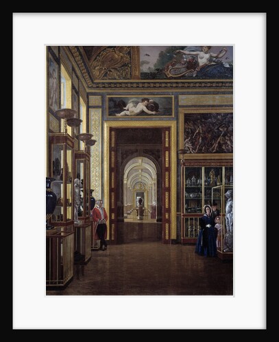 The jewelry Room of the Louvre and Charles X's adjoining rooms by Joseph Auguste