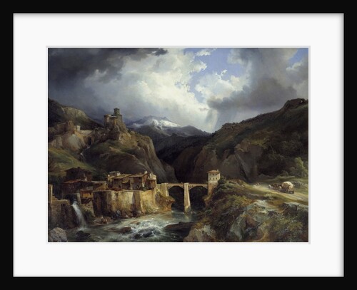 Village and bridge of Crevola on the Simplon road by Jean Charles Joseph Remond