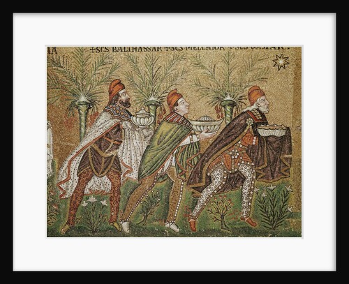 Magi Kings being guided by a star - mosaic Basilica of Sant'Apollinare Nuovo Ravenna by Anonymous
