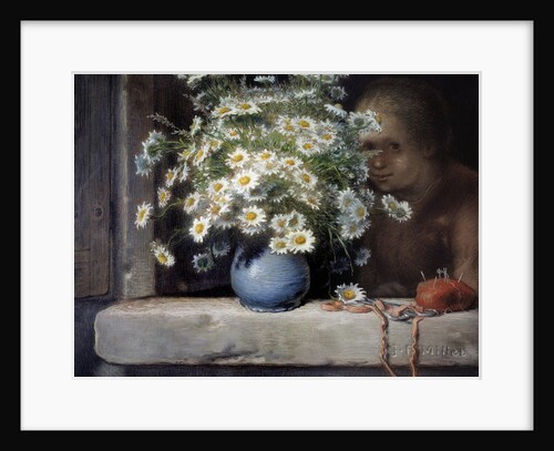 The bouquet of daisies - by Jean Francois Millet