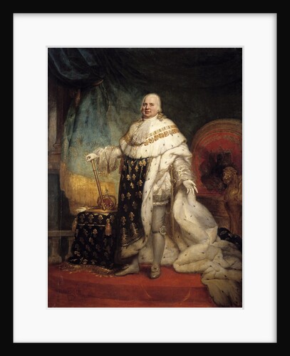 Portrait of Louis XVIII in coronation robes by Anonymous
