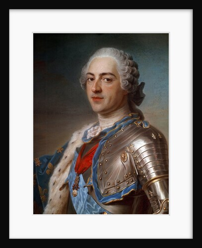 Portrait of Louis XV in armor by Quentin Delatour