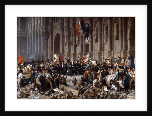 Lamartine rejecting the red flag at the Hotel de Ville, Paris, 1848 by Anonymous