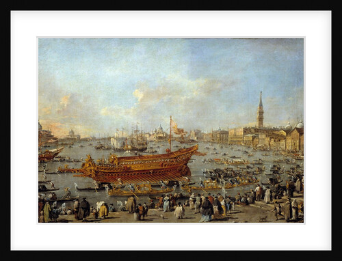 Departure of the Bucentaur to the Venice's Lido by Francesco Guardi