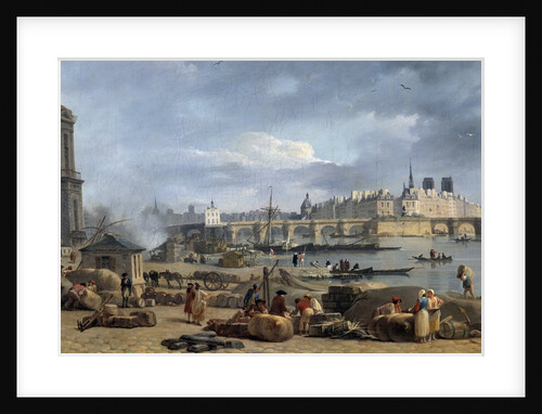 View of the tip of the Ile de la Cite from the Port St. Nicolas in Paris by Alexandre Jean Noel