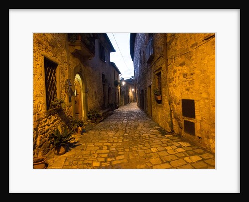 Night scene from the streets of Montefillairi chianti Tuscany by Anonymous