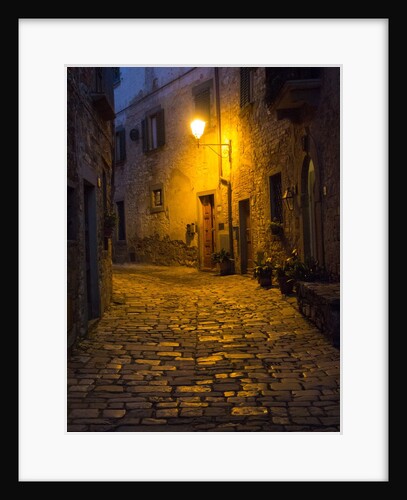 Night scene from the streets of Montefillairi chianti Tuscany by Anonymous