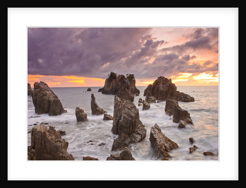Spectacular and poetic view of rock formation called Gigi Hiu (Shark's Teeth), Lampung by Anonymous